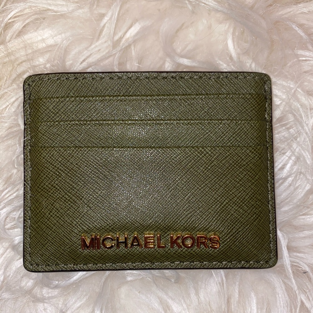 Olive Green MICHAEL KORS Cardholder